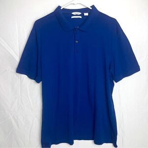 Calvin Klein Men's Blue Liquid Touch Short Sleeve Polo Shirt 0171